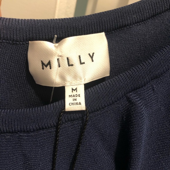 NEW Milly 1 Shoulder Flounce Dress Size M - Picture 10 of 10